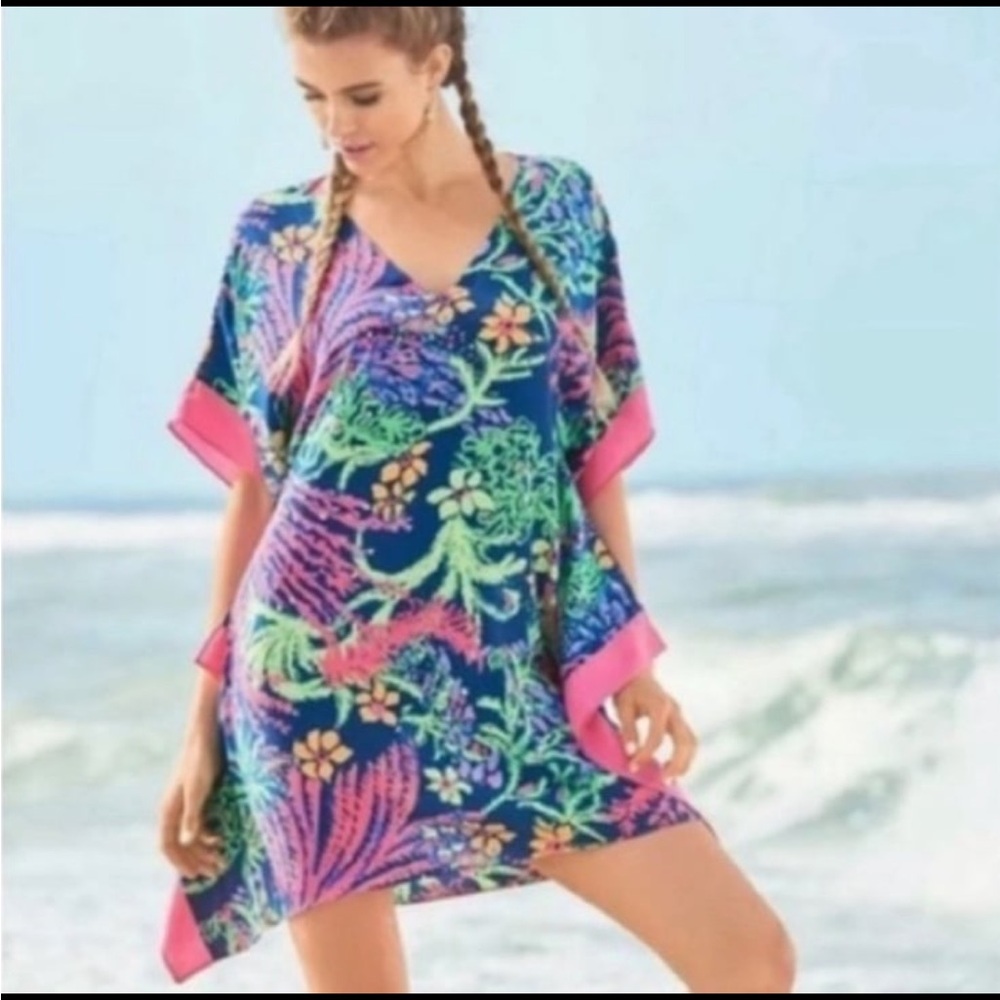 Lilly Pulitzer Julie silk All a Glow Caftan